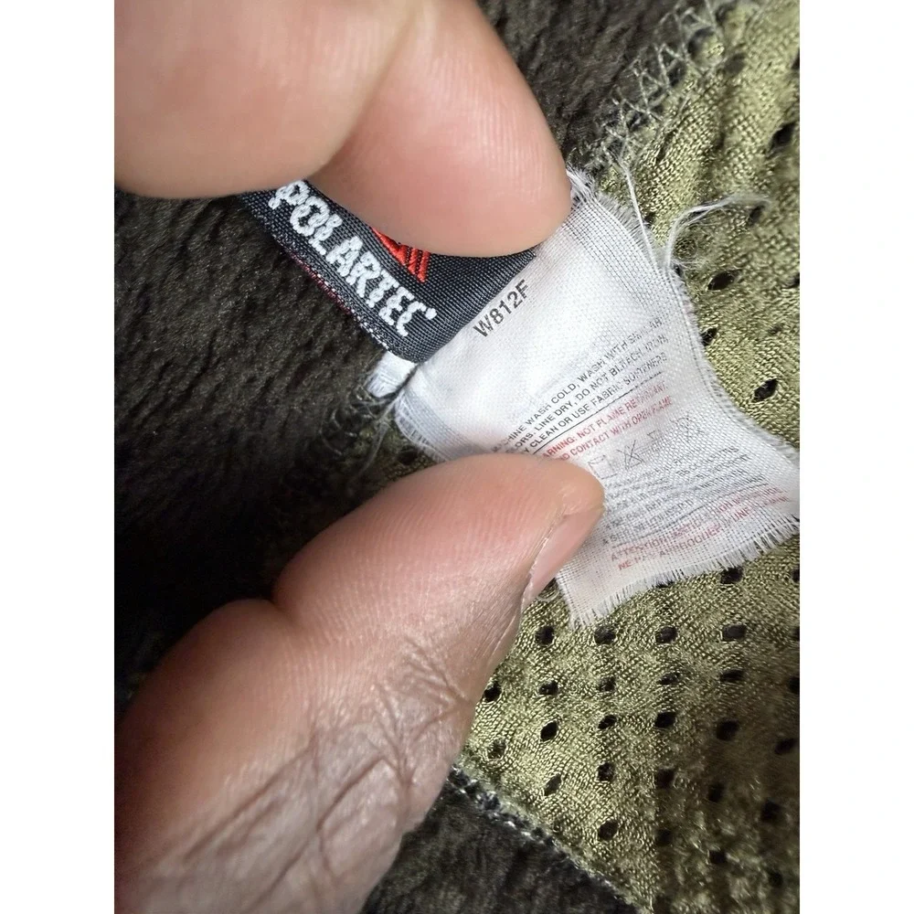 Vtg Patagonia R4 Deep Pile Fleece Jacket Large Regulator Olive Green Made In USA